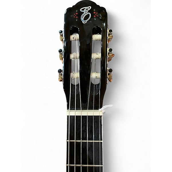 Used Esteban duende Black and Silver Acoustic Electric Guitar