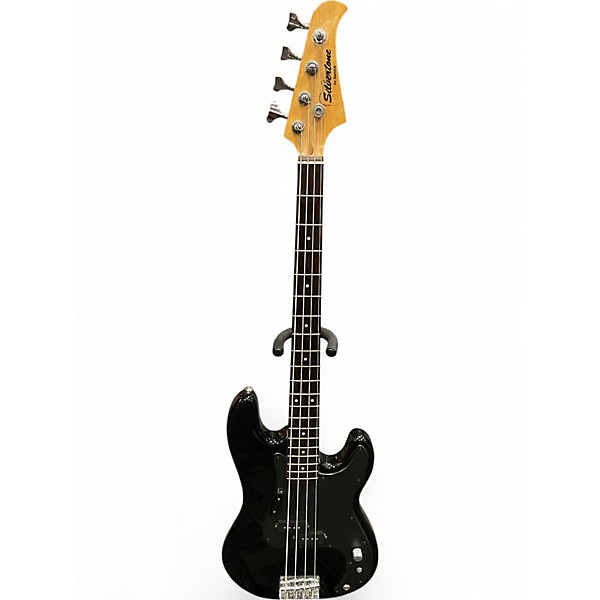 Used Silvertone SSLB 11-BK Black Electric Bass Guitar