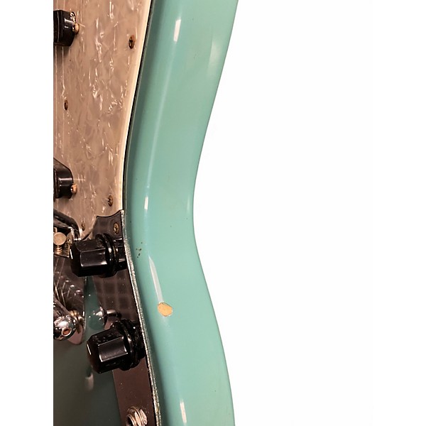 Used 2000s Fender 1966 Reissue Mustang Sonic Blue Solid Body Electric Guitar