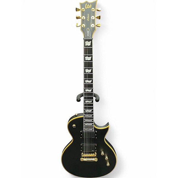 Used ESP LTD EC1000 Black and Gold Solid Body Electric Guitar