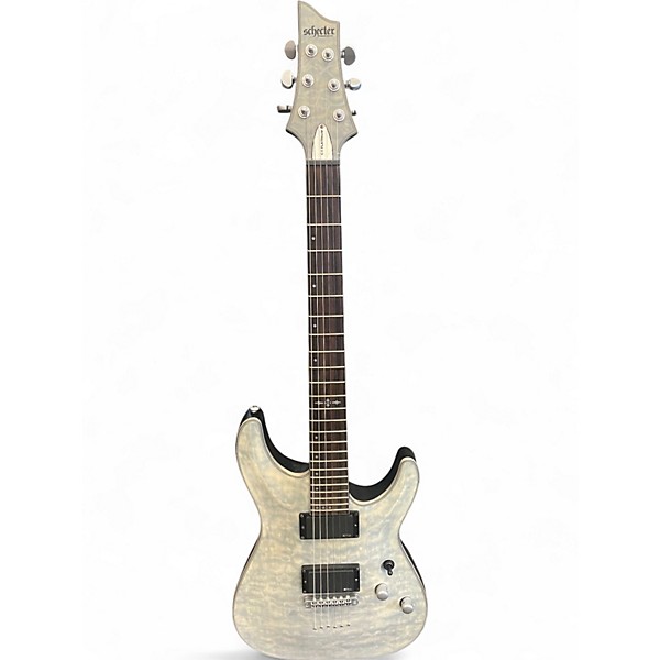 Used Schecter Guitar Research C-1 PLATINUM TRANSPARENT WHITE SATIN Solid Body Electric Guitar