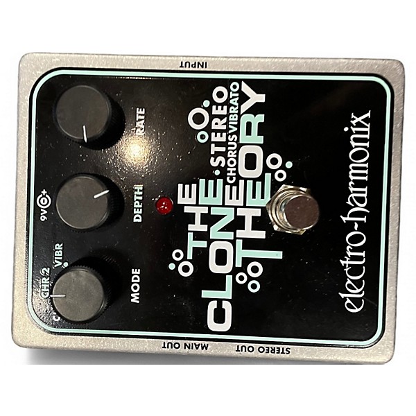 Used Electro-Harmonix Clone Theory Stereo Chorus Vibrato Effect Pedal