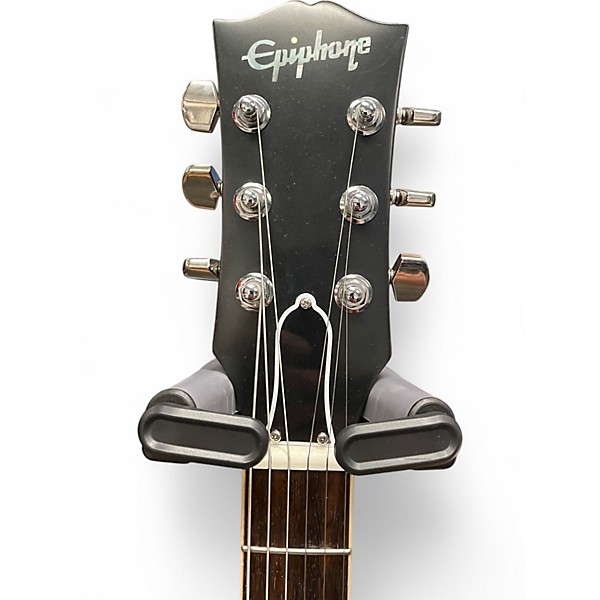 Used 2023 Epiphone LES PAUL GREENY FLAME W/CASE Solid Body Electric Guitar