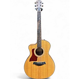 Used Taylor 114CE Left Handed Natural Acoustic Electric Guitar