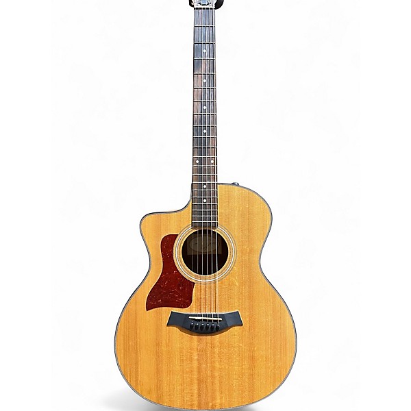 Used Taylor 114CE Left Handed Natural Acoustic Electric Guitar