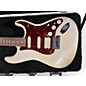 Used Fender American QMT Strat HSS Pale Moon Trans Black Classic White Solid Body Electric Guitar