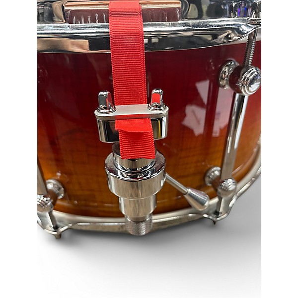 Used Pi Drum Co. 6.5X14 Stave Snare 14 x 6.5 Tequila Sunrise Drum
