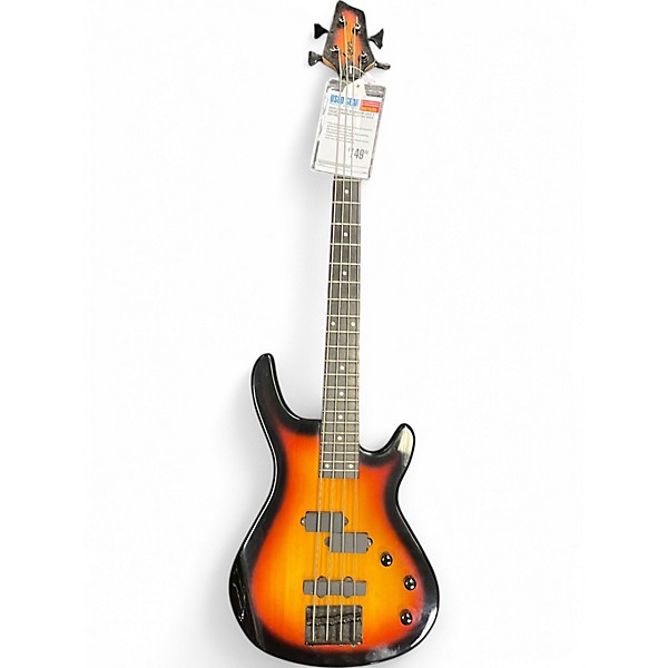 Used Lyon By Washburn LB4Q 2 Color Sunburst Electric Bass Guitar