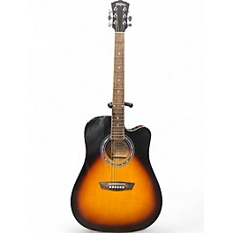 Used Washburn WA90CE 2 Color Sunburst Acoustic Electric Guitar