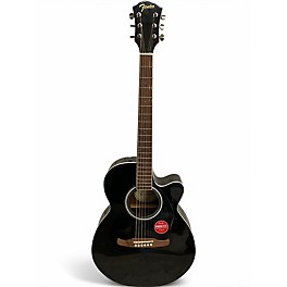 Used Fender FA135CE Concert Black Acoustic Electric Guitar