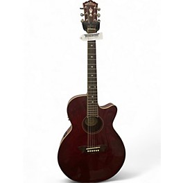 Used Washburn EA18TR Candy Apple Red Acoustic Guitar