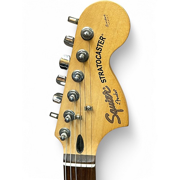 Used 2000s Squier Standard Stratocaster Olympic White Solid Body Electric Guitar