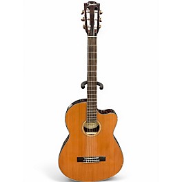 Used Fender CN-140SCE Natural Classical Acoustic Electric Guitar