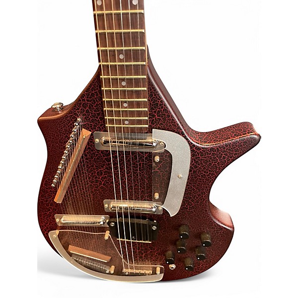 Used Rogue electric sitar wine