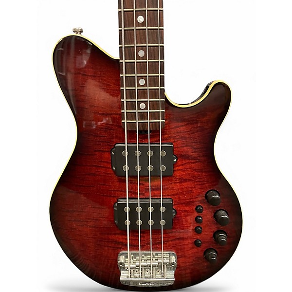 Used Ernie Ball Music Man 25th Anniversary Reflex Bass 4 HH Venetian Red Burst Electric Bass Guitar