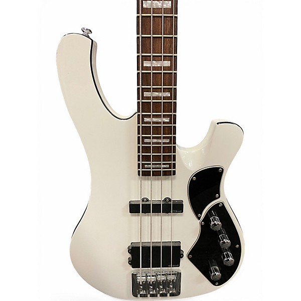 Used Schecter Guitar Research Stargazer 4 Gloss White Electric Bass Guitar