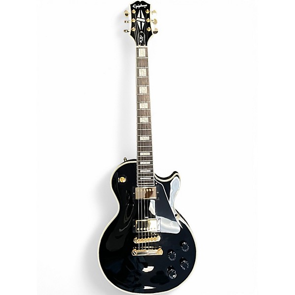 Used Epiphone Les Paul Custom Black Solid Body Electric Guitar