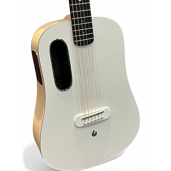 Used LAVA MUSIC ME PLAY 36 Light Peach Frost White Acoustic Electric Guitar