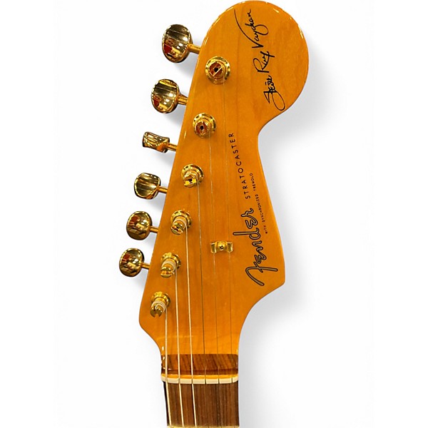 Used Fender Artist Series Stevie Ray Vaughan Stratocaster 3 Color Sunburst Solid Body Electric Guitar