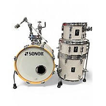 Used SONOR 4 Piece AQ2 SAFARI WHITE MARINE PEARL Drum Kit