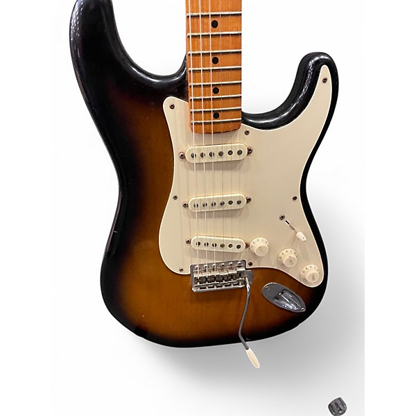 Vintage 1983 Fender Fullerton AVRI 57 Reissue Stratocaster 2 Color Sunburst Solid Body Electric Guitar