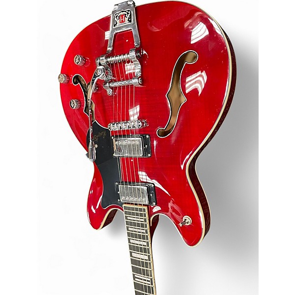 Used Hagstrom VIKING DLX RED Hollow Body Electric Guitar