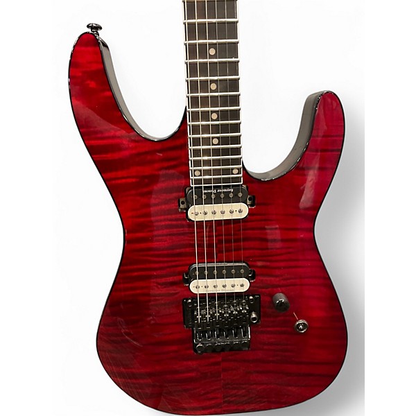 Used Dean MD24 Select with Floyd Rose Bridge Transparent Cherry Solid Body Electric Guitar