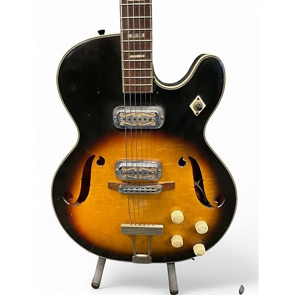 Used Harmony H-70 2 Color Sunburst Hollow Body Electric Guitar