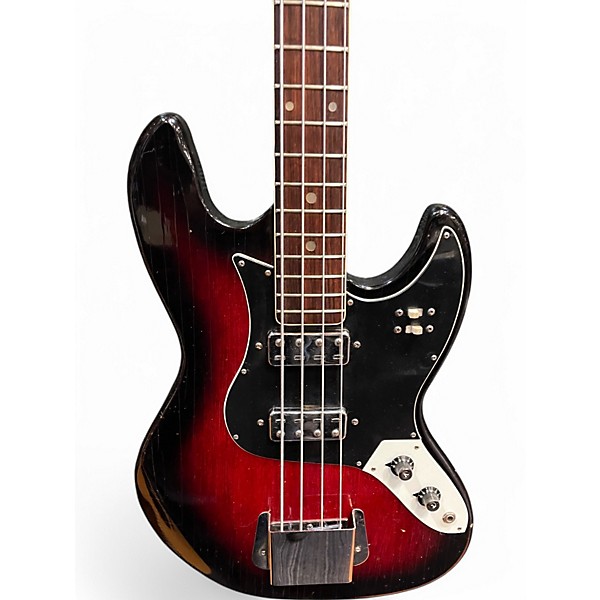 Used Crestwood Kingston Sunburst Electric Bass Guitar