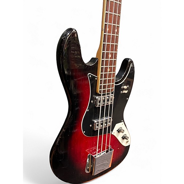 Used Crestwood Kingston Sunburst Electric Bass Guitar