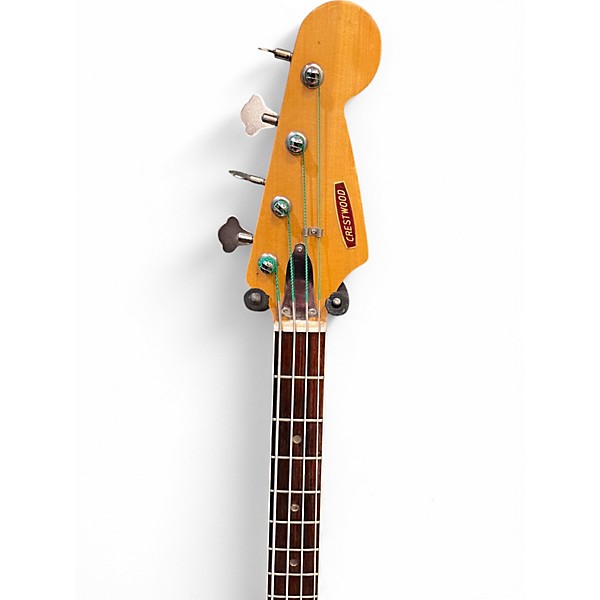 Used Crestwood Kingston Sunburst Electric Bass Guitar
