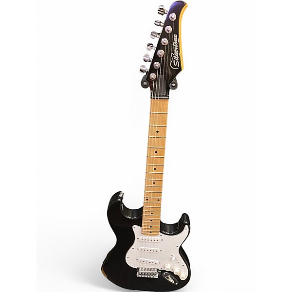 Used Silvertone Citation Black Solid Body Electric Guitar