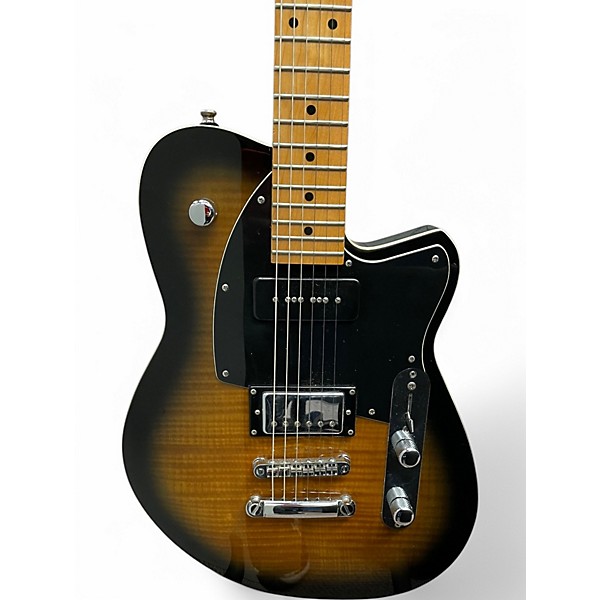 Used Reverend Double Agent OG Flamed Sunburst Solid Body Electric Guitar