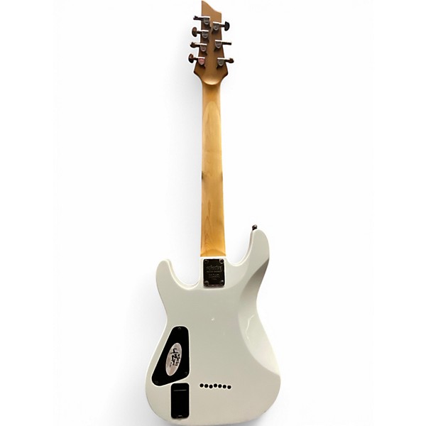 Used Schecter Guitar Research Demon 7 String Arctic White Solid Body Electric Guitar