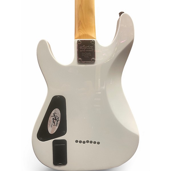 Used Schecter Guitar Research Demon 7 String Arctic White Solid Body Electric Guitar