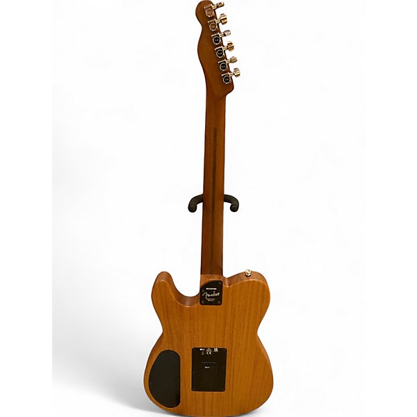 Used 2021 Fender  Acoustasonic Player Telecaster White Acoustic Electric Guitar