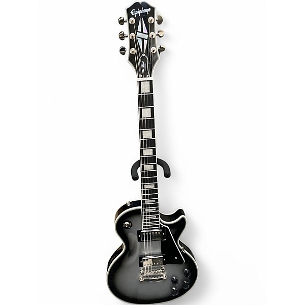 Used Epiphone Les Paul Custom Silverburst Solid Body Electric Guitar