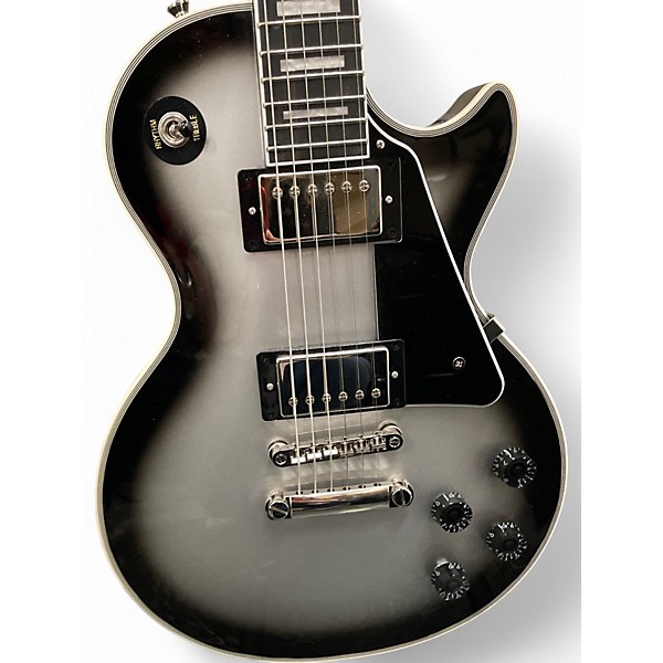 Used Epiphone Les Paul Custom Silverburst Solid Body Electric Guitar