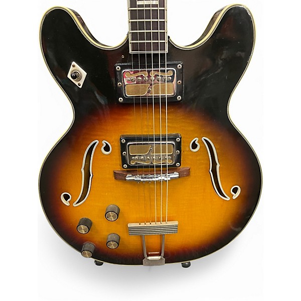 Vintage 1967 Harmony METEOR TWO TONE BURST Hollow Body Electric Guitar