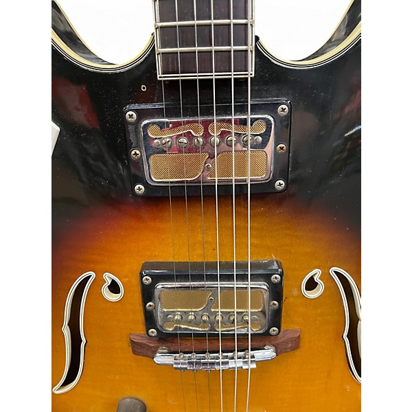 Vintage 1967 Harmony METEOR TWO TONE BURST Hollow Body Electric Guitar
