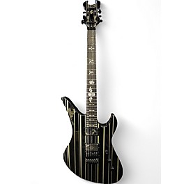 Used Schecter Guitar Research Synyster Gates Signature Custom S Black Pinstripes Solid Body Electric Guitar