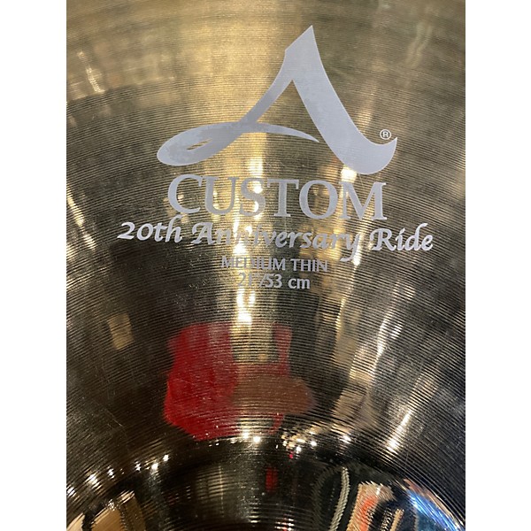 Used Zildjian 21in A Custom 20th Anniversary Ride Cymbal