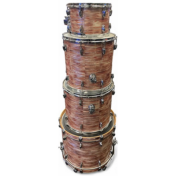 Used Sakae 4 Piece trilogy pink oyster Drum Kit