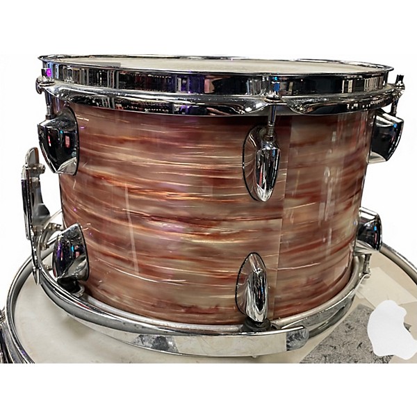 Used Sakae 4 Piece trilogy pink oyster Drum Kit