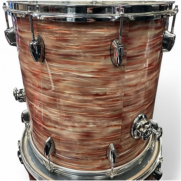 Used Sakae 4 Piece trilogy pink oyster Drum Kit