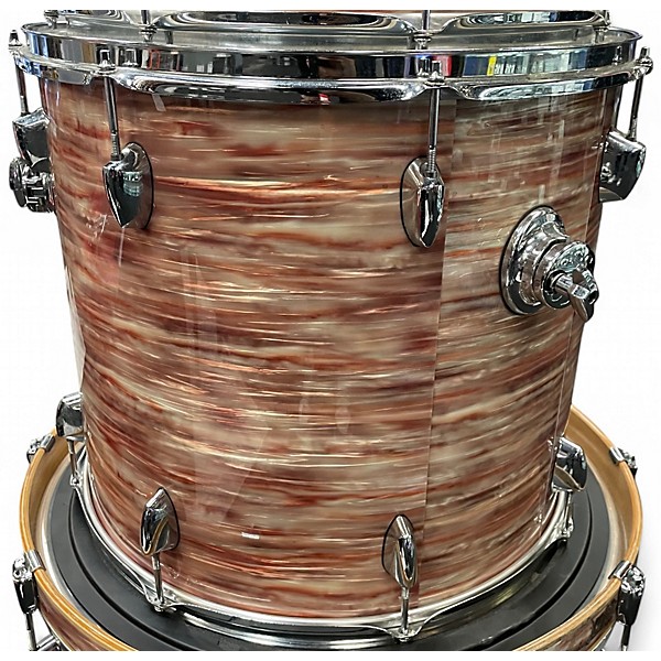 Used Sakae 4 Piece trilogy pink oyster Drum Kit