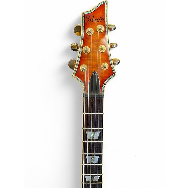 Used 2003 Schecter Guitar Research PT Custom Abalone Orange Burst Solid Body Electric Guitar