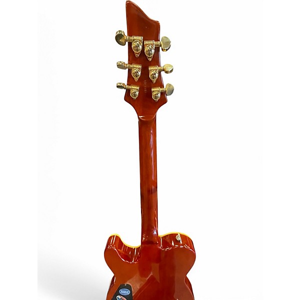 Used 2003 Schecter Guitar Research PT Custom Abalone Orange Burst Solid Body Electric Guitar