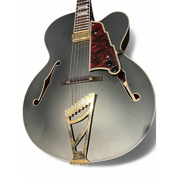 Used D'Angelico DLX-1 Charcoal GREEN Hollow Body Electric Guitar