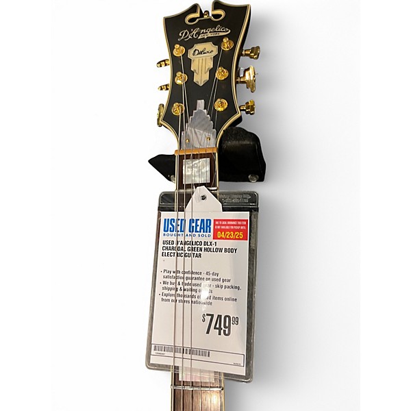 Used D'Angelico DLX-1 Charcoal GREEN Hollow Body Electric Guitar